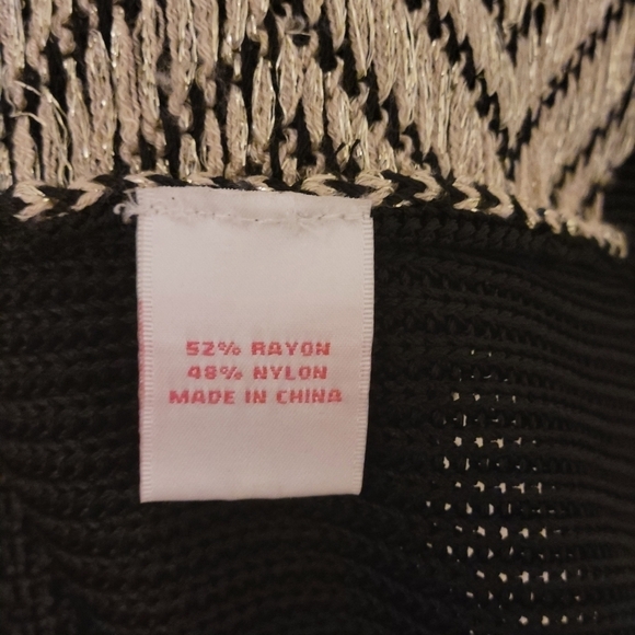 PARKER Women's Black Geometric Pattern Long Sleeve Knitted Sweater Size XSmall - Picture 11 of 15